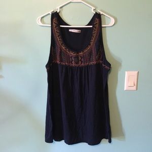 navy blue tank top the top is all some in stitches